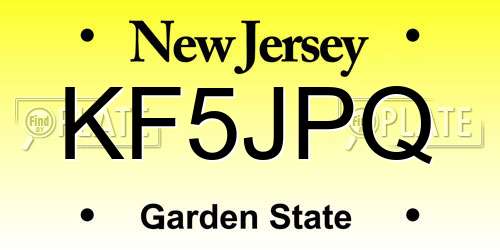 KF5JPQ New Jersey License Plate