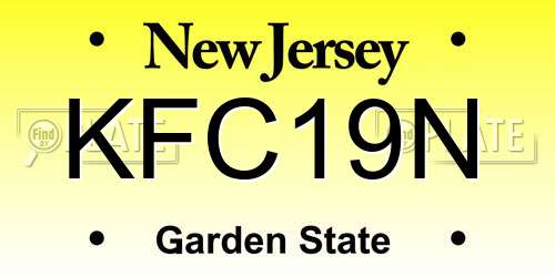 KFC19N New Jersey License Plate
