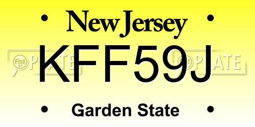 KFF59J New Jersey License Plate