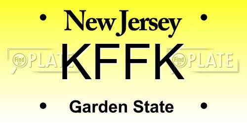 KFFK New Jersey License Plate