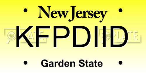 KFPDIID New Jersey License Plate