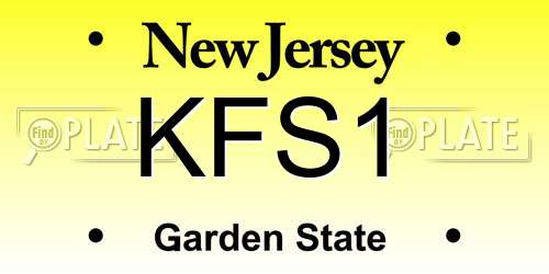 KFS1 New Jersey License Plate