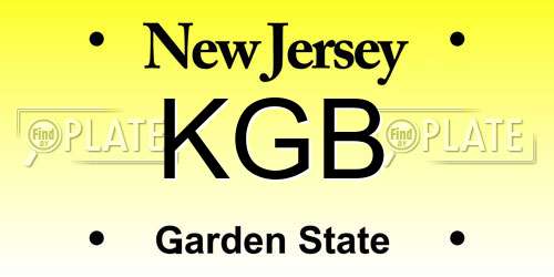 KGB New Jersey License Plate