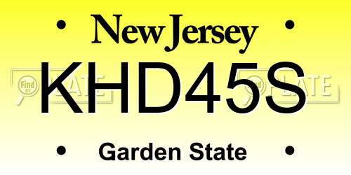KHD45S New Jersey License Plate