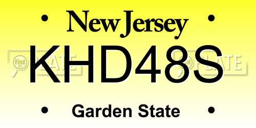 KHD48S New Jersey License Plate
