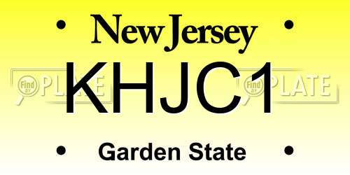 KHJC1 New Jersey License Plate