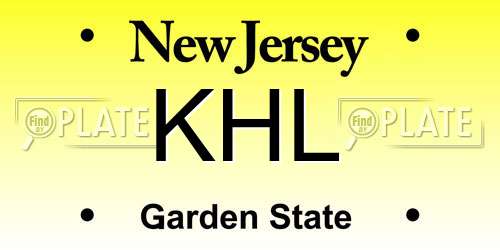 KHL New Jersey License Plate