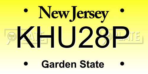KHU28P New Jersey License Plate