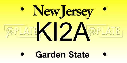 KI2A New Jersey License Plate