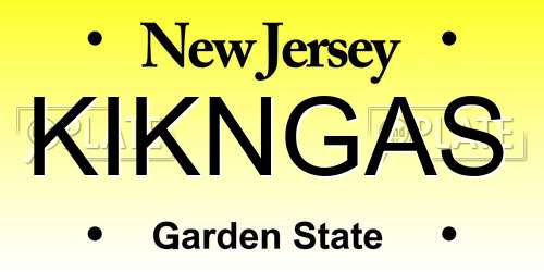 KIKNGAS New Jersey License Plate