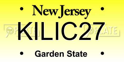 KILIC27 New Jersey License Plate