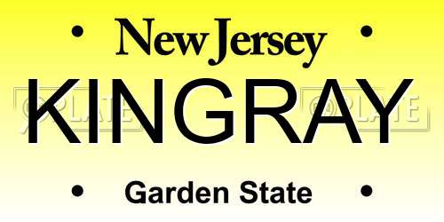 KINGRAY New Jersey License Plate