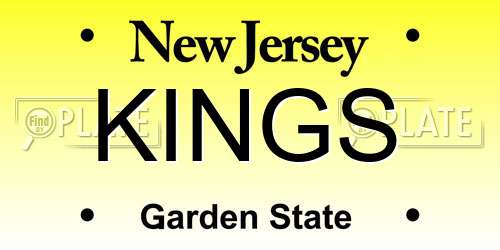 KINGS New Jersey License Plate