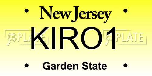 KIRO1 New Jersey License Plate