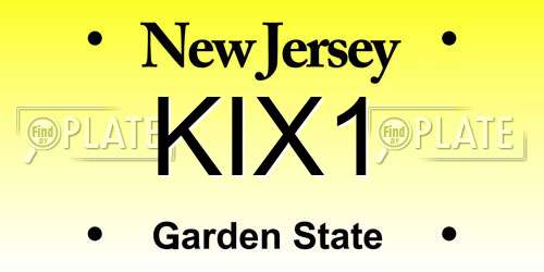 KIX1 New Jersey License Plate