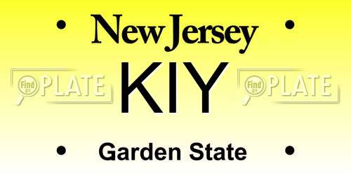 KIY New Jersey License Plate