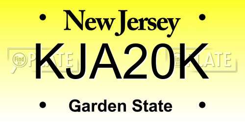 KJA20K New Jersey License Plate