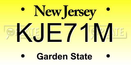 KJE71M New Jersey License Plate