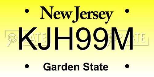 KJH99M New Jersey License Plate