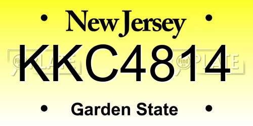 KKC4814 New Jersey License Plate