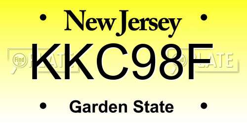 KKC98F New Jersey License Plate