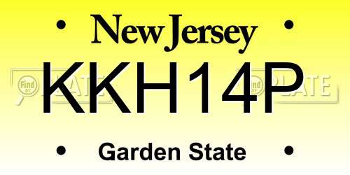 KKH14P New Jersey License Plate