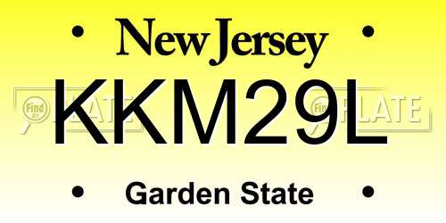 KKM29L New Jersey License Plate