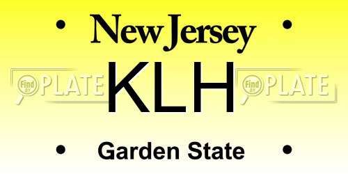 KLH New Jersey License Plate