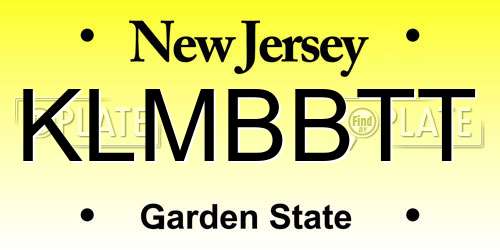 KLMBBTT New Jersey License Plate