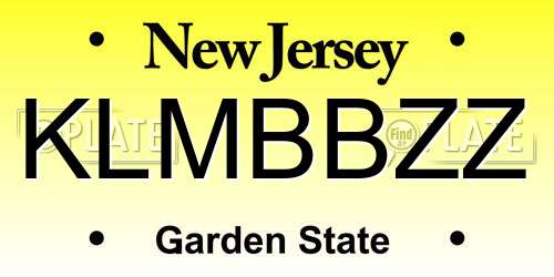 KLMBBZZ New Jersey License Plate
