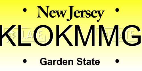 KLOKMMG New Jersey License Plate