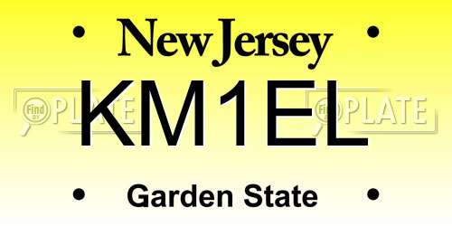 KM1EL New Jersey License Plate