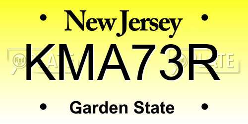 KMA73R New Jersey License Plate