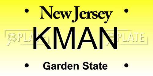 KMAN New Jersey License Plate