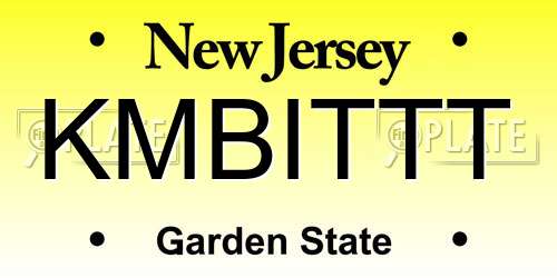 KMBITTT New Jersey License Plate