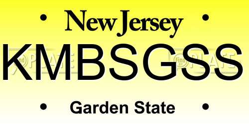 KMBSGSS New Jersey License Plate