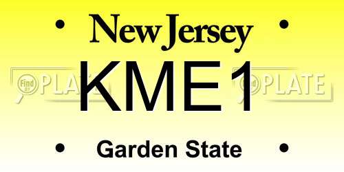 KME1 New Jersey License Plate
