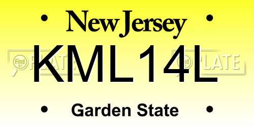 KML14L New Jersey License Plate