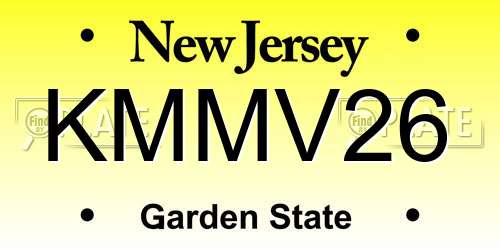 KMMV26 New Jersey License Plate