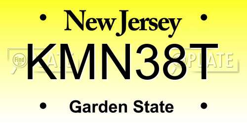 KMN38T New Jersey License Plate
