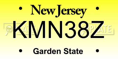 KMN38Z New Jersey License Plate