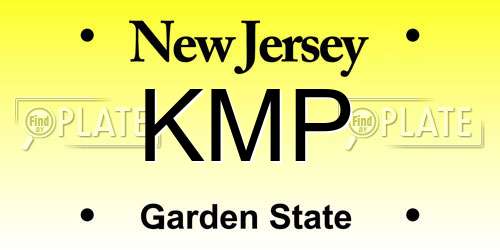KMP New Jersey License Plate