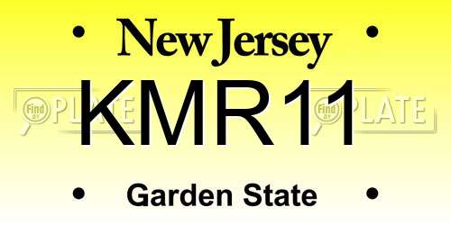 KMR11 New Jersey License Plate