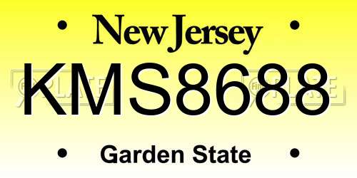 KMS8688 New Jersey License Plate