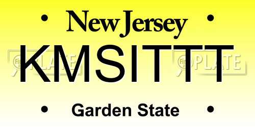 KMSITTT New Jersey License Plate