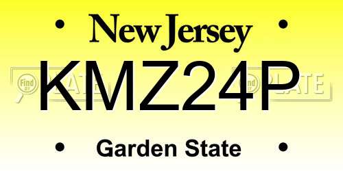 KMZ24P New Jersey License Plate