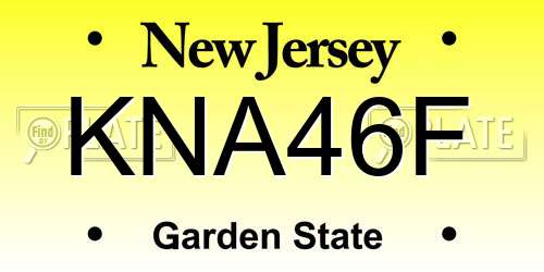 KNA46F New Jersey License Plate