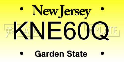 KNE60Q New Jersey License Plate