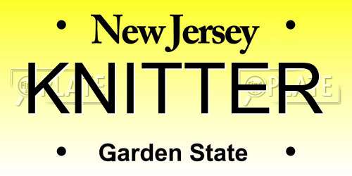 KNITTER New Jersey License Plate