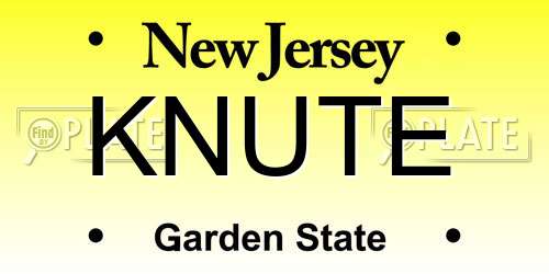 KNUTE New Jersey License Plate